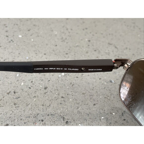 Carrera 8003 0RPU8 Brown Wrap Sunglasses Brown Lens 62-16 130 FRAMES ONLY - Picture 7 of 13